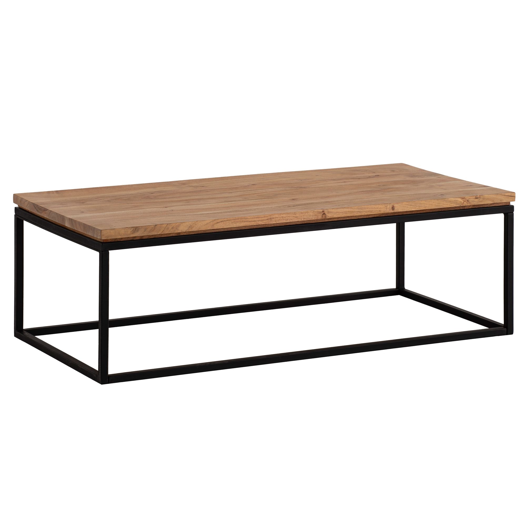 Couchtisch Akazie Massivholz 120cm Wohnzimmertisch rechteckig Industrial Design – Ansicht 6