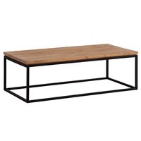 Couchtisch Akazie Massivholz 120cm Wohnzimmertisch rechteckig Industrial Design – Ansicht 6