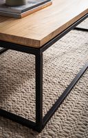 Couchtisch Akazie Massivholz 120cm Wohnzimmertisch rechteckig Industrial Design – Ansicht 5