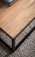 Couchtisch Akazie Massivholz 120cm Wohnzimmertisch rechteckig Industrial Design – Ansicht 4
