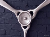 Deko Propeller FineBuy 85 cm Wanddeko Aluminium Flugzeug Wandpropeller Wohndeko – Ansicht 7