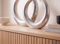 Vase 2er Set FineBuy Blumenvase Aluminium Donut Tischvase Modern Rund Wohndeko – Ansicht 4