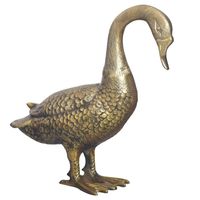 Dekofigur FineBuy Deko Gans Gold 46 cm Aluminium Statue Wohndeko Dekoration – Ansicht 6