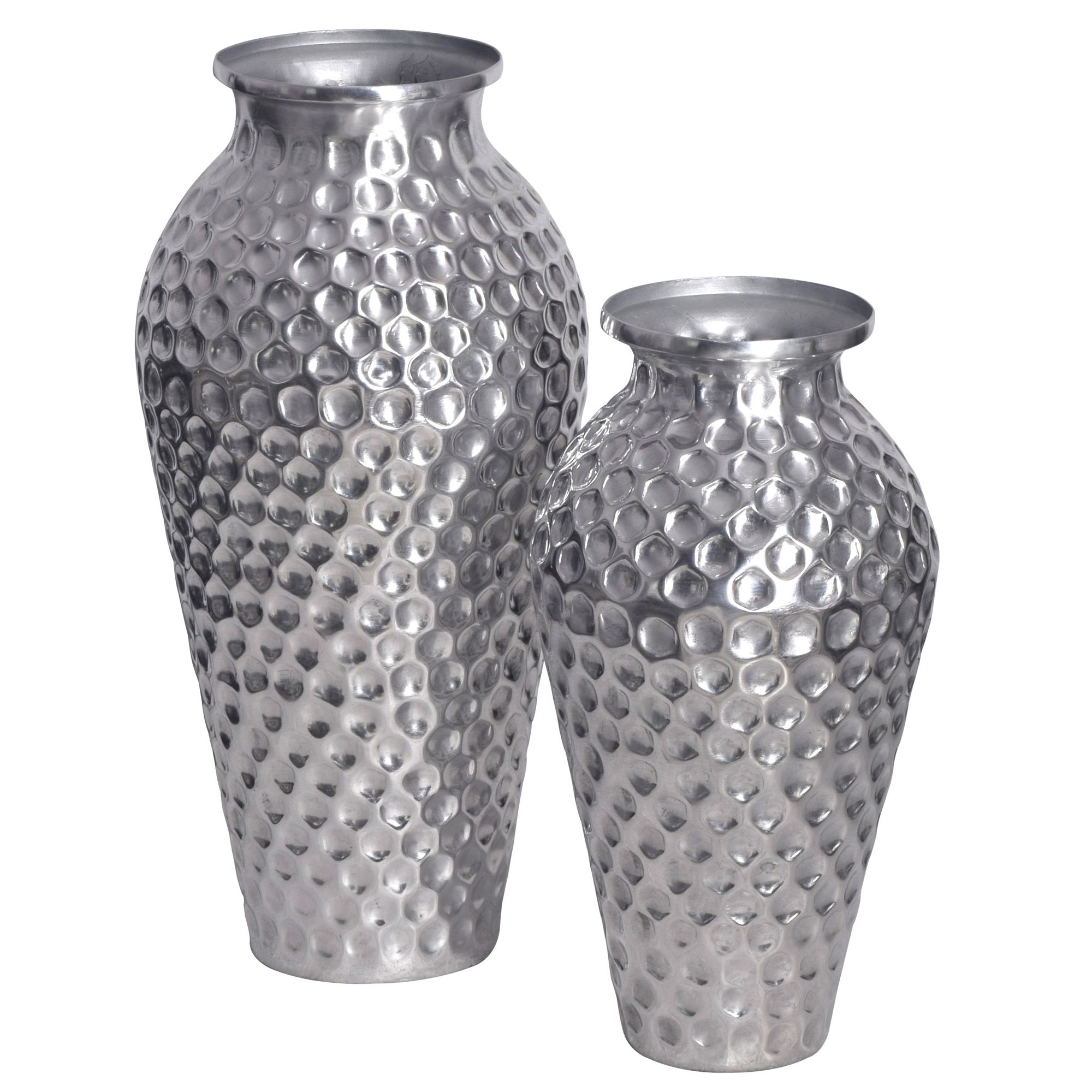 Vase 2er Set FineBuy Blumenvase Aluminium Amphore Tischvase Rund Dekovase – Ansicht 6