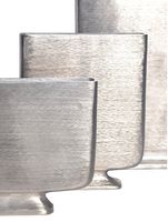 Vase 3er Set FineBuy Blumenvase Aluminium Tischvase Dekovase Modern Eckig – Ansicht 5