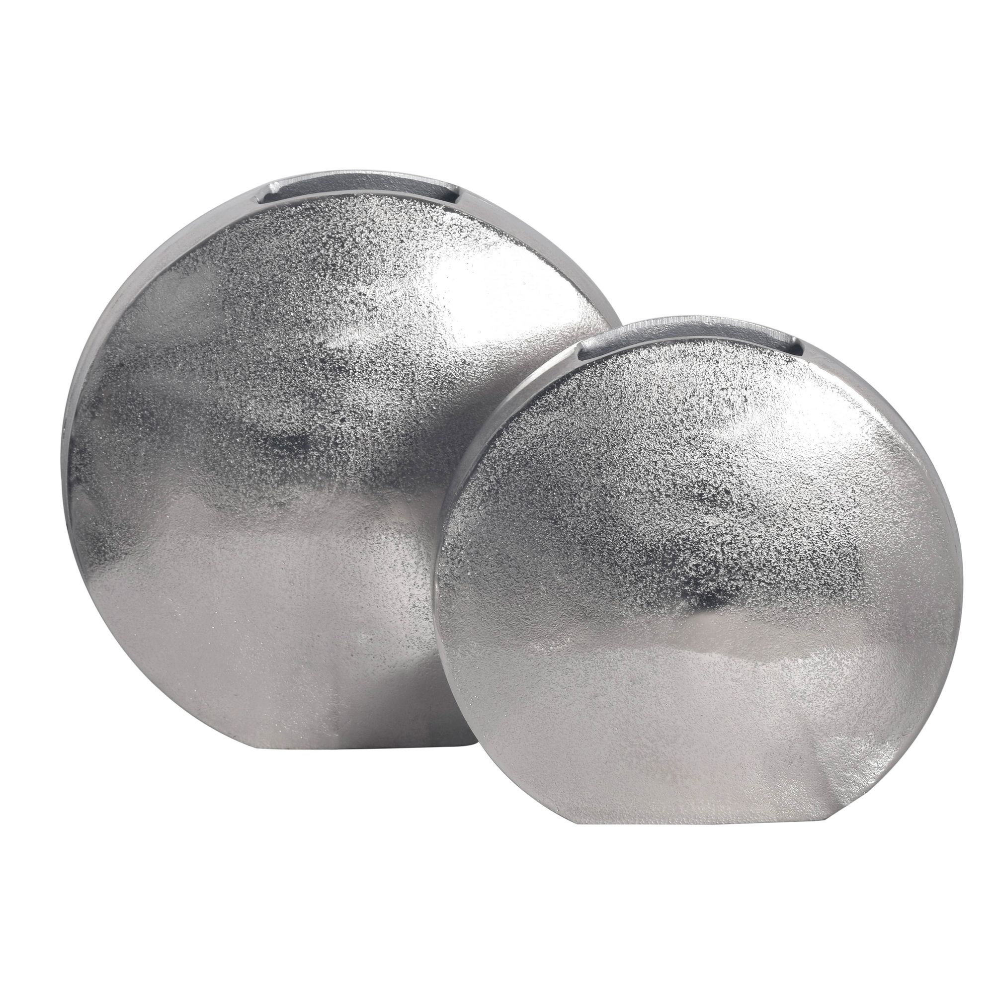 Vase 2er Set FineBuy Blumenvase Aluminium Tischvase Dekovase Modern Rund – Ansicht 6