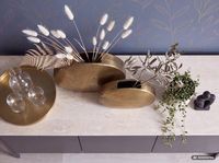 Vase 2er Set FineBuy Blumenvase Aluminium Tischvase Dekovase Modern Rund – Ansicht 5