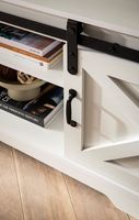 Lowboard FineBuy Fernsehkommode 150 cm TV Schrank Fernsehschrank Weiß Landhaus – Ansicht 5
