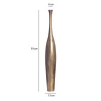 Vase FineBuy Aluminium Gold Blumenvase XXL Bodenvase Wohndeko Groß Alu Modern – Ansicht 3