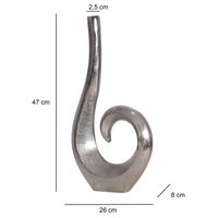 Vase FineBuy Blumenvase 47 cm Aluminium Spirale Tischvase Wohndeko Dekovase – Ansicht 3