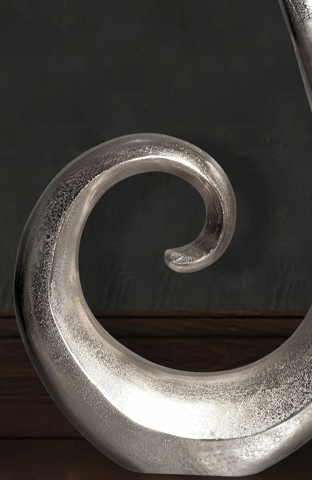 Vase 100 cm Aluminium Blumenvase Spirale Bodenvase Wohndeko Groß Dekovase Modern – Ansicht 5