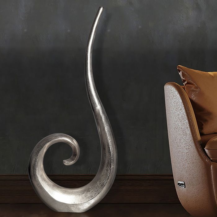 Vase 100 cm Aluminium Blumenvase Spirale Bodenvase Wohndeko Groß Dekovase Modern