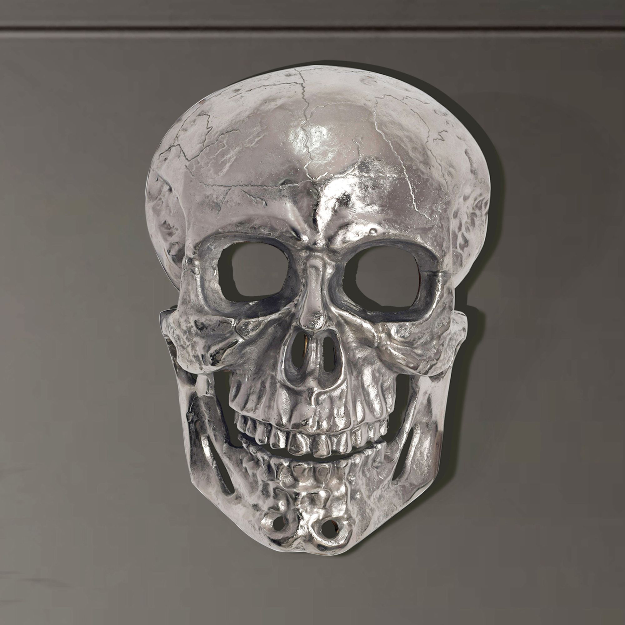 Wanddeko FineBuy Totenkopf 41 cm Aluminium Schädel Deko Dekoration Modern Skull – Ansicht 1