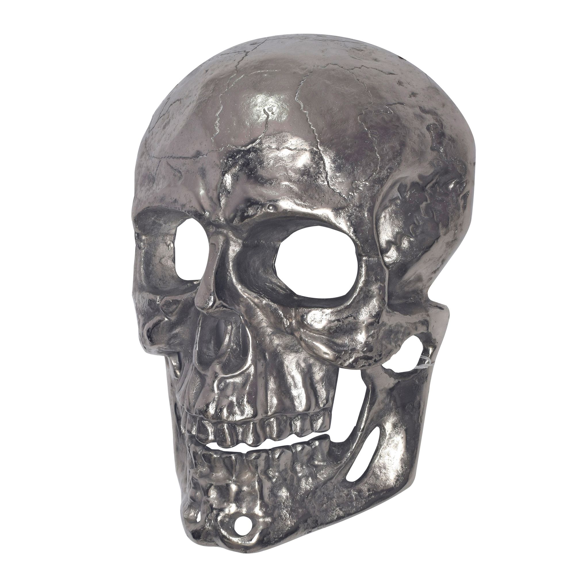 Wanddeko FineBuy Totenkopf 41 cm Aluminium Schädel Deko Dekoration Modern Skull – Ansicht 5
