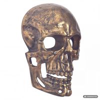 Wanddeko FineBuy Totenkopf 41 cm Aluminium Schädel Deko Dekoration Modern Skull – Ansicht 6