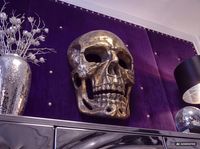 Wanddeko FineBuy Totenkopf 41 cm Aluminium Schädel Deko Dekoration Modern Skull – Ansicht 5