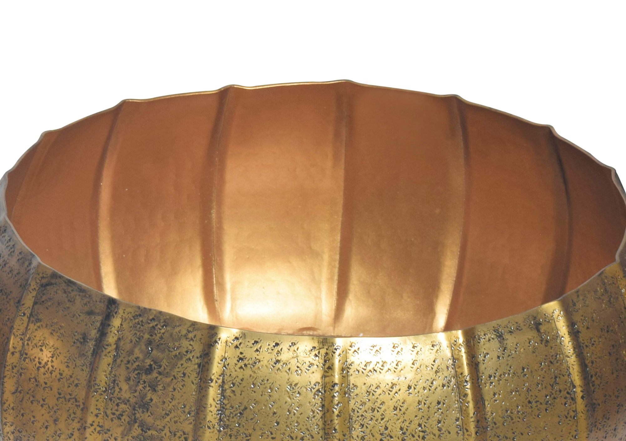 Pflanzgefäß 2er Set FineBuy Metall Schale Deko Blumentopf Rund Hammerschlag – Ansicht 5