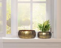 Pflanzgefäß 2er Set FineBuy Metall Schale Deko Blumentopf Rund Hammerschlag – Ansicht 2
