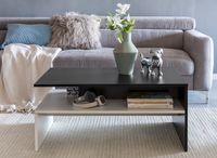 FineBuy Wohnzimmertisch Couchtisch Sofatisch Loungetisch mit Ablage 90 x 60 cm – Ansicht 4