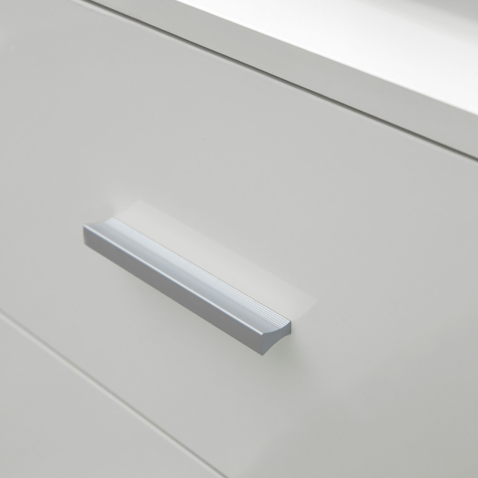 FineBuy Badschrank Midischrank Weiß Badezimmerschrank Matt Kommode – Ansicht 7