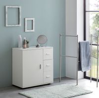 FineBuy Badschrank Midischrank Weiß Badezimmerschrank Matt Kommode – Ansicht 2