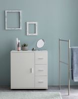 FineBuy Badschrank Midischrank Weiß Badezimmerschrank Matt Kommode – Ansicht 5
