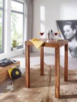 FineBuy Bartisch Massivholz Sheesham 80x80x110cm Stehtisch Bistrotisch Tisch – Ansicht 2