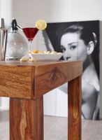 FineBuy Bartisch Massivholz Sheesham 80x80x110cm Stehtisch Bistrotisch Tisch – Ansicht 5