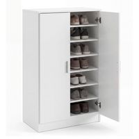 Schuhschrank FineBuy Flurschrank Flurmöbel Holz Weiß Schuhkommode Schuhregal – Ansicht 6