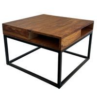 Couchtisch FineBuy Sofatisch Holz Massiv 60 cm Wohnzimmertisch Quadratisch – Ansicht 6