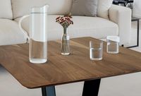 FineBuy Couchtisch quadratisch 60 cm Akazie Massivholz Moderner Wohnzimmertisch – Ansicht 4