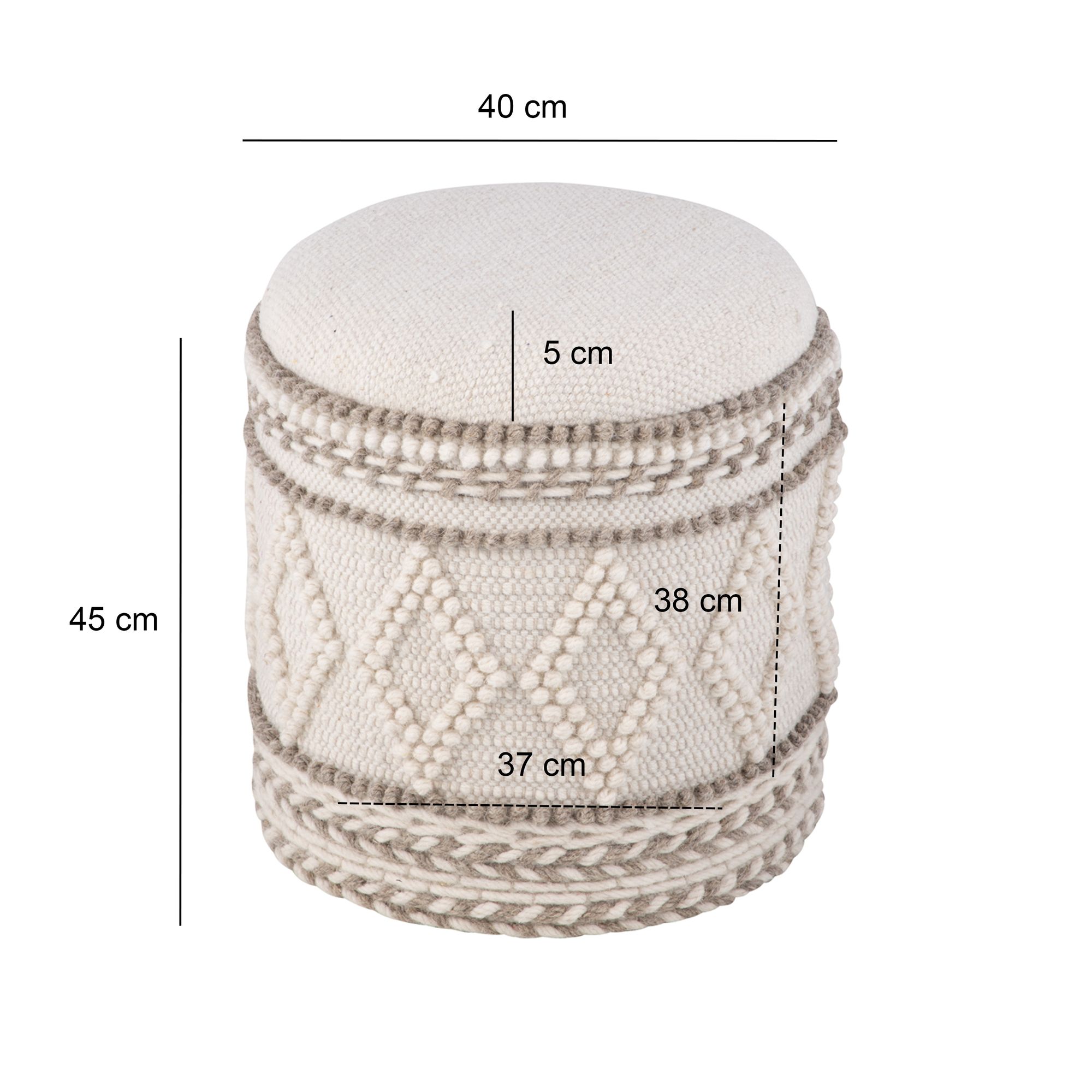 Sitzhocker FineBuy Hocker Stauraum 40x45 cm Boho Design gepolstert Aufbewahrung – Ansicht 3