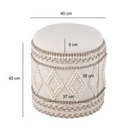 Sitzhocker FineBuy Hocker Stauraum 40x45 cm Boho Design gepolstert Aufbewahrung – Ansicht 3