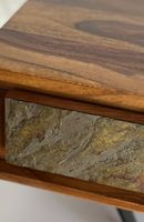 FineBuy Couchtisch rechteckig 115cm Sheesham Massivholz Wohnzimmertisch 2 Schübe – Ansicht 5