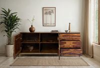 Sideboard FineBuy Anrichte Sheesham Massivholz 180 cm Kommode Türen Schubladen – Ansicht 2