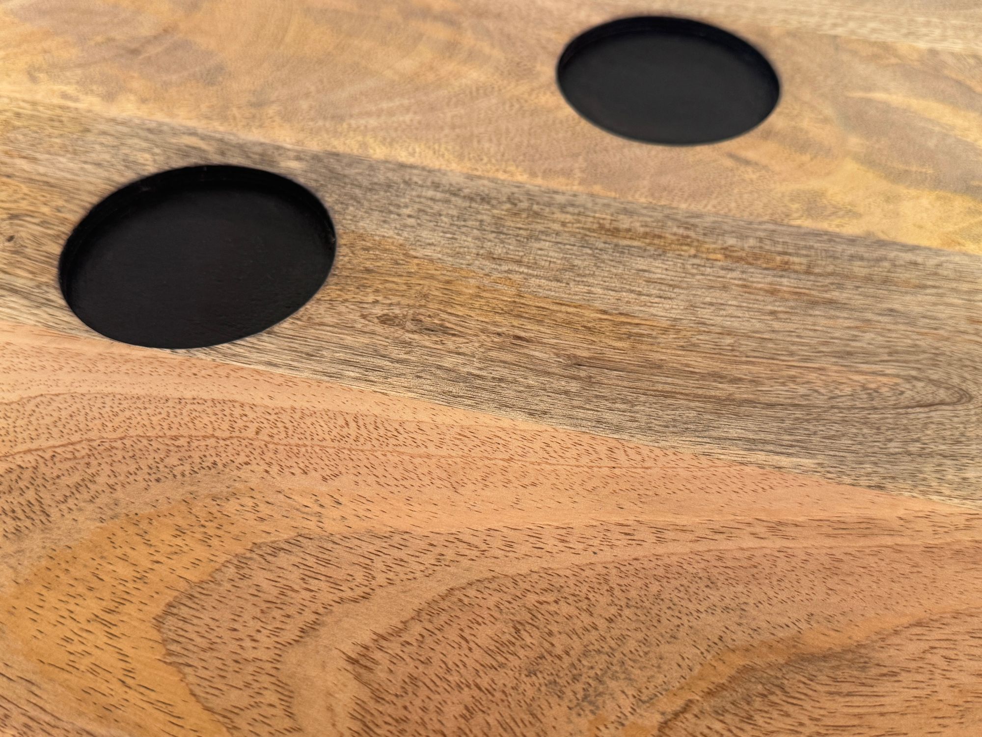 Würfelhocker FineBuy Sitzwürfel Mango Massivholz 41 cm Holzwürfel Beistelltisch – Ansicht 5