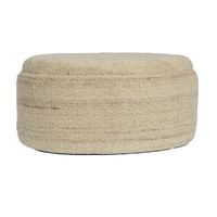 Sitzhocker FineBuy Polsterhocker Wolle mit Stauraum oval 81 cm Braun modern – Ansicht 6