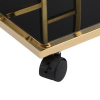 Servierwagen FineBuy Barwagen Gold Glas Metall 67,5 cm Rollwagen Flaschenhalter – Ansicht 5