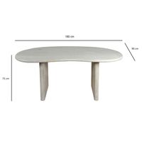 Schreibtisch FineBuy Bürotisch 180 cm Massivholz Computertisch Nierenform – Ansicht 3