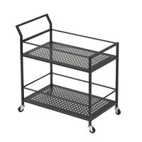 Servierwagen FineBuy Metall 2 Ebenen mit Rollen Küchenwagen Barwagen Rollwagen – Ansicht 6