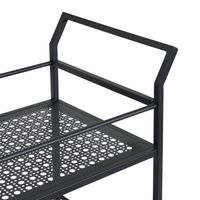 Servierwagen FineBuy Metall 2 Ebenen mit Rollen Küchenwagen Barwagen Rollwagen – Ansicht 5