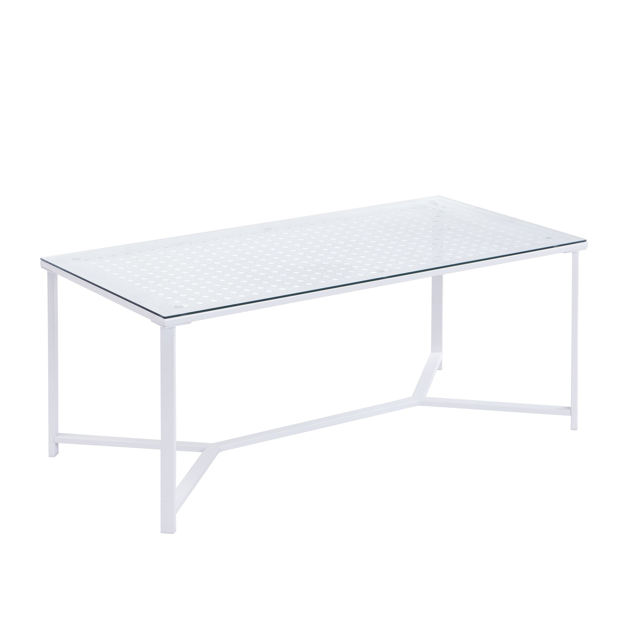 Couchtisch FineBuy Sofatisch Glas Metall 100 cm Wohnzimmertisch Rechteckig – Ansicht 6