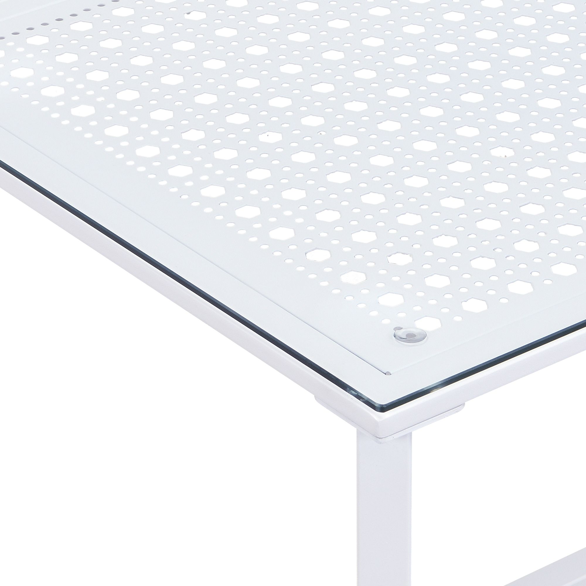 Couchtisch FineBuy Sofatisch Glas Metall 100 cm Wohnzimmertisch Rechteckig – Ansicht 5