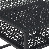 Couchtisch FineBuy Glas Metall 60 cm Quadratisch Wohnzimmertisch Ablage Modern – Ansicht 5