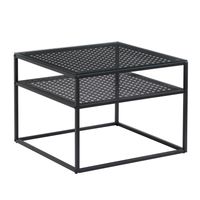 Couchtisch FineBuy Glas Metall 60 cm Quadratisch Wohnzimmertisch Ablage Modern – Ansicht 6