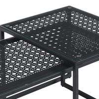 Satztisch FineBuy 2er Set Glasplatte Metallgestell Couchtisch Sofatisch Modern – Ansicht 5