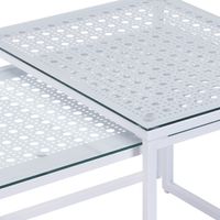 Satztisch FineBuy 2er Set Glasplatte Metallgestell Couchtisch Sofatisch Modern – Ansicht 5