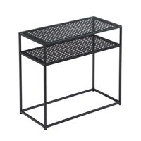 Konsolentisch FineBuy Ablagetisch Glas Metall 80 cm Modern Schmaler Flurtisch – Ansicht 1