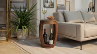 Beistelltisch Sheesham Massivholz rund 30cm Couchtisch mit Fach Wohnzimmertisch – Ansicht 2