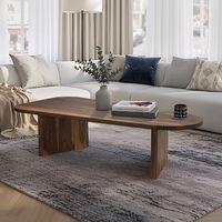 Couchtisch oval aus Sheesham Massivholz Sofatisch 120cm moderner Wohnzimmertisch – Ansicht 1
